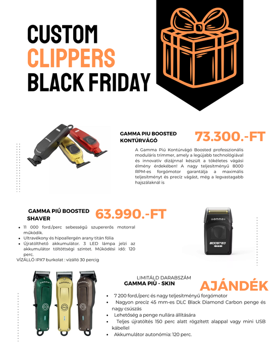 Gamma Più Trimmer + Shaver – Ajándék: Limitált kiadású Gamma Più Skin Clipper